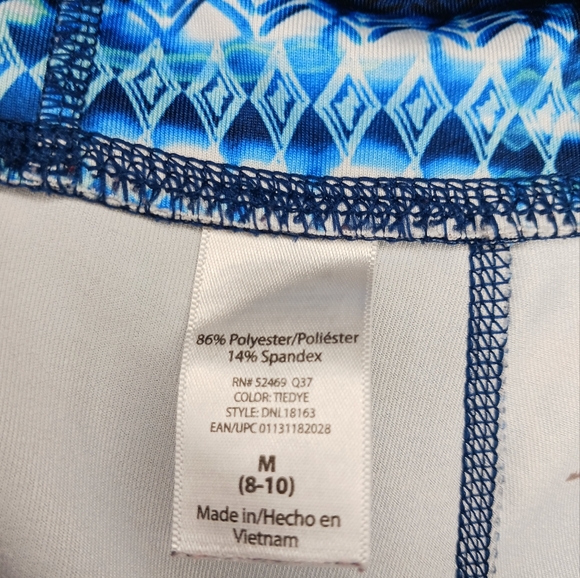 Danskin Now Blue/Black Leggings Size Med - Picture 5 of 5